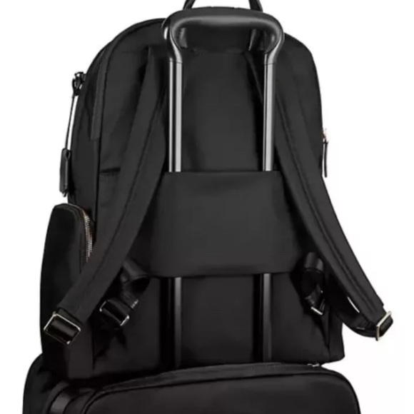 TUMI Voyageur Carson women Backpack Black Gold Hardware - NEW - Picture 4 of 5